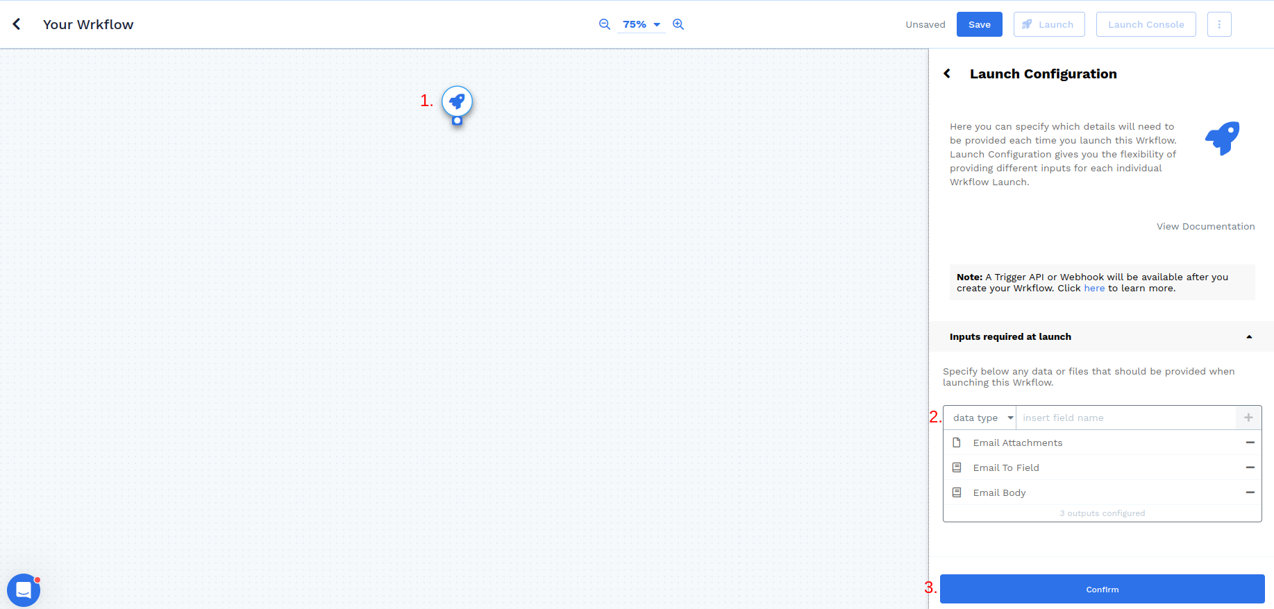 Wrk platform screenshot 1 for email trigger