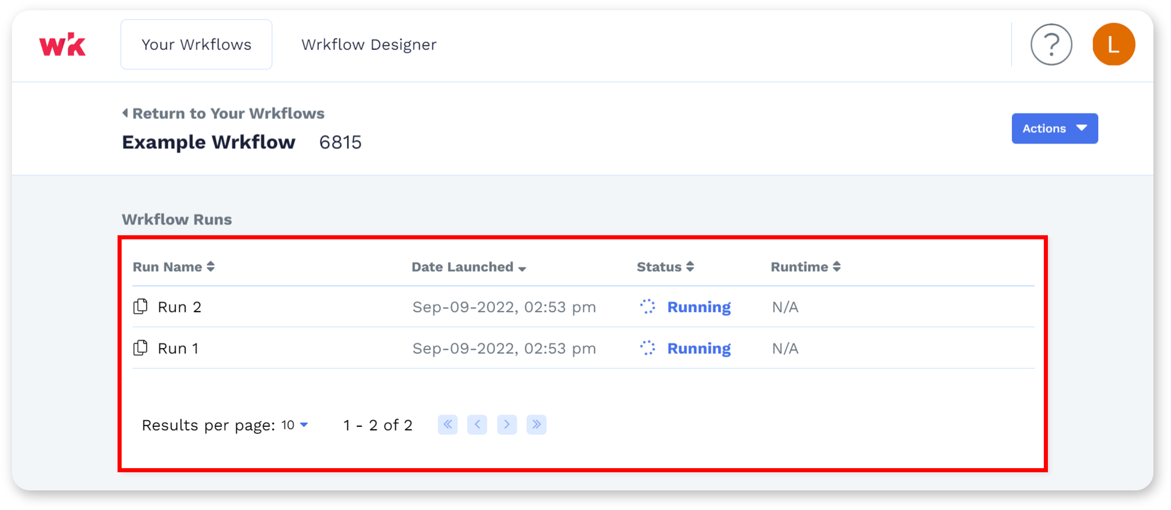 Wrk platform screenshot 1 for what is a Launch