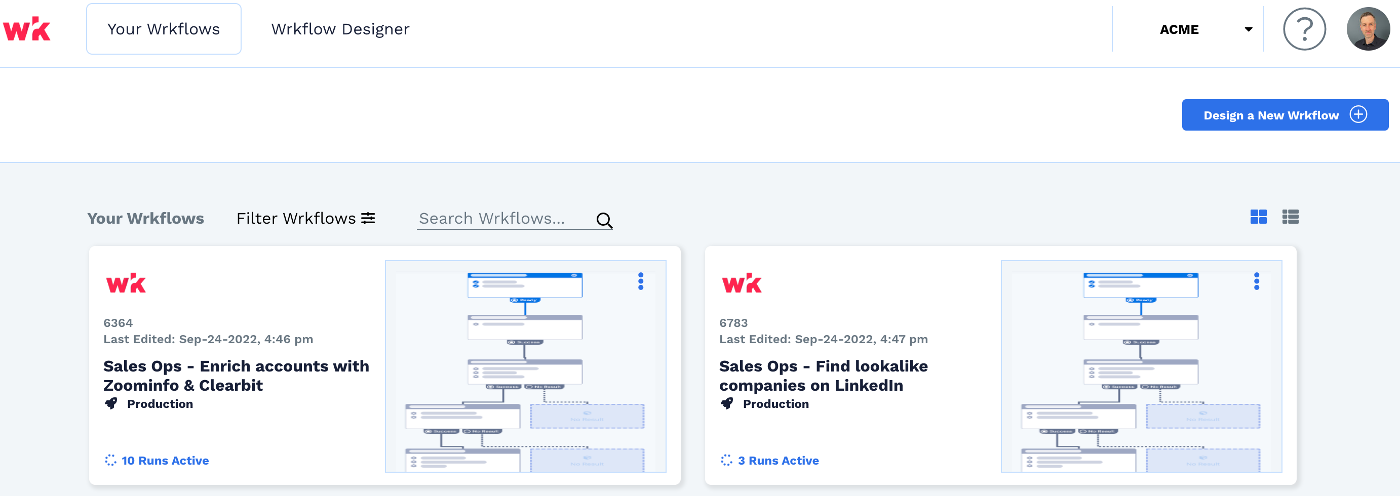 Wrk platform screenshot 2 for Launch status types