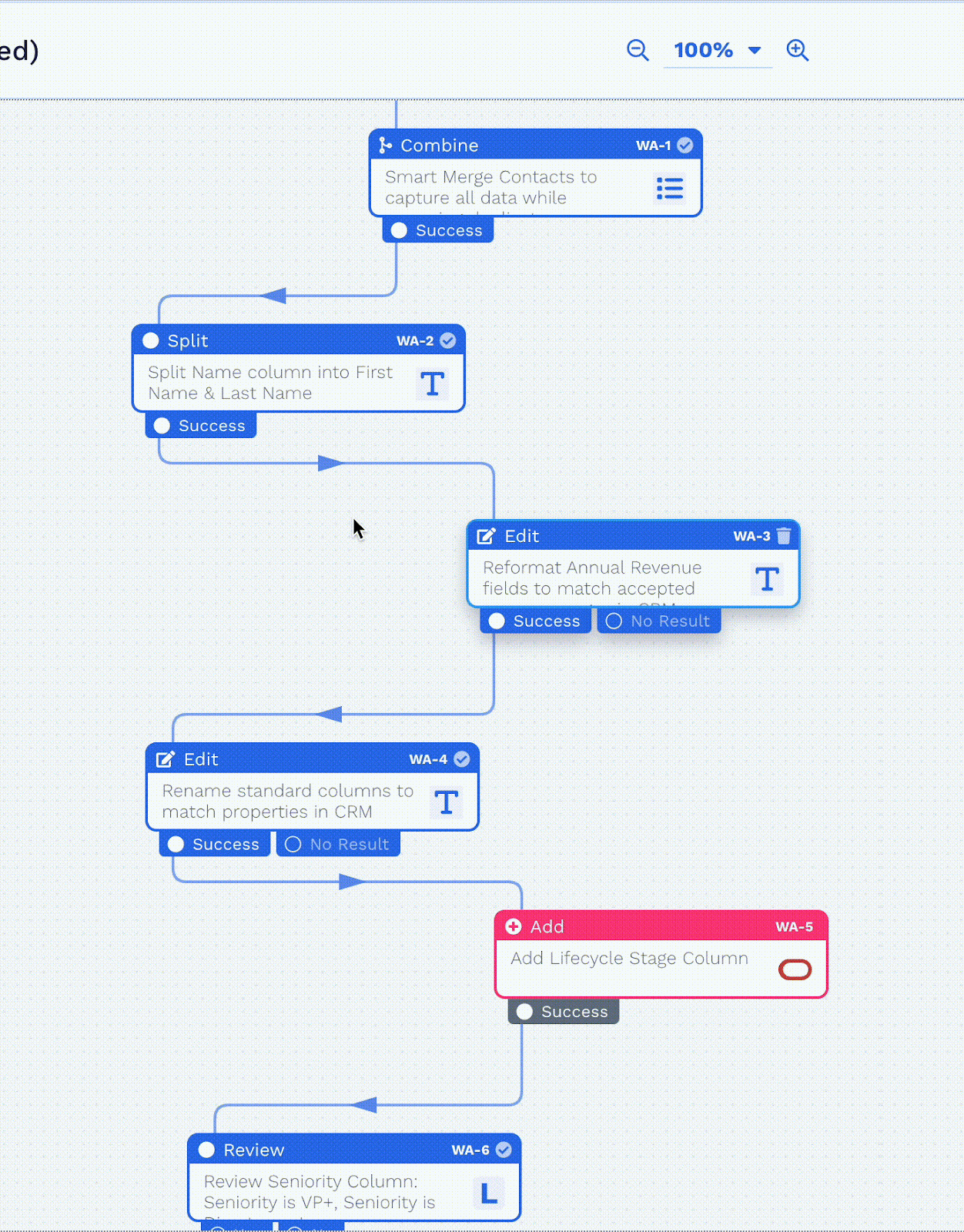 Wrk platform screenshot 1 for how do i remove a wrk action from a wrkflow