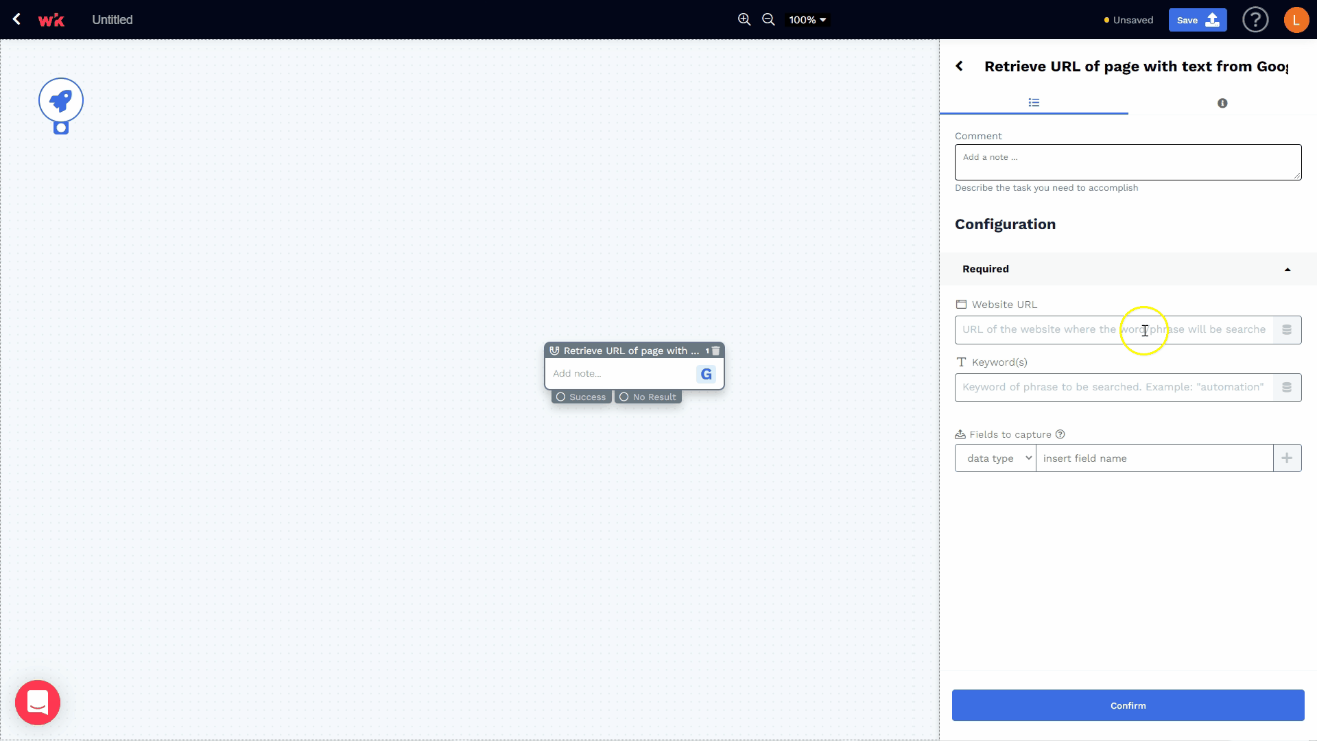 Wrk platform screenshot 23 for input and output data types