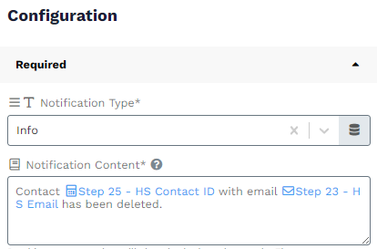 An example of a Launch Console configuration with dynamic content