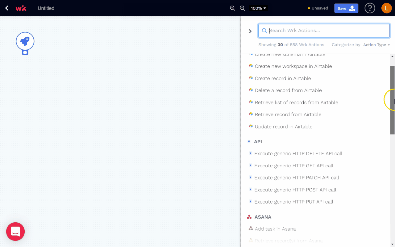 Wrk platform screenshot 1 for what are wrk actions