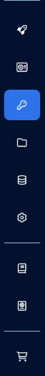 API Keys icon highlighted in the platform sidebar